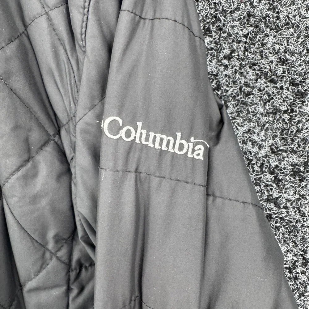 Columbia Mens Black Diamond Quilted Full Zip Insulated Jacket XW0662 Size L